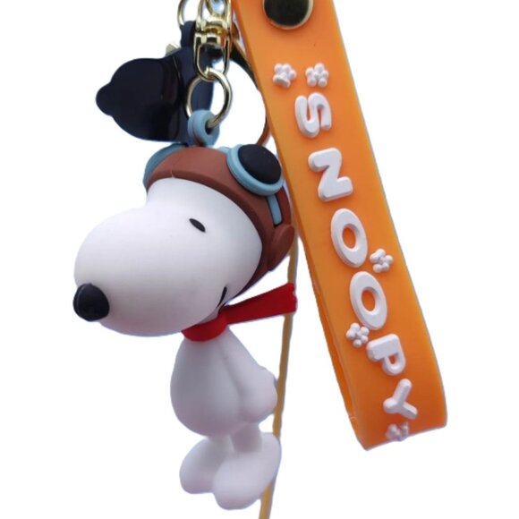 Snoopy Pilot Figure Keychain with Wrist Strap - Picture 3 of 4